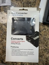 Analog L/R to Digital SPDIF Coaxial Coax RCA & Optical Toslink Audio Converter