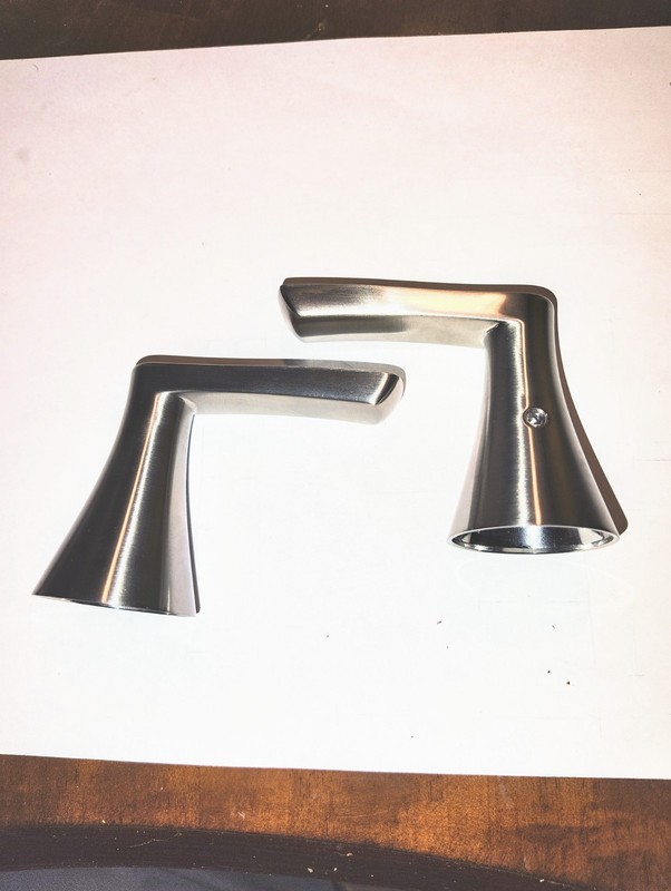 2 Pieces Seasons 186908 Faucet Lever Replacement Cold Handle  Brushed Nickel