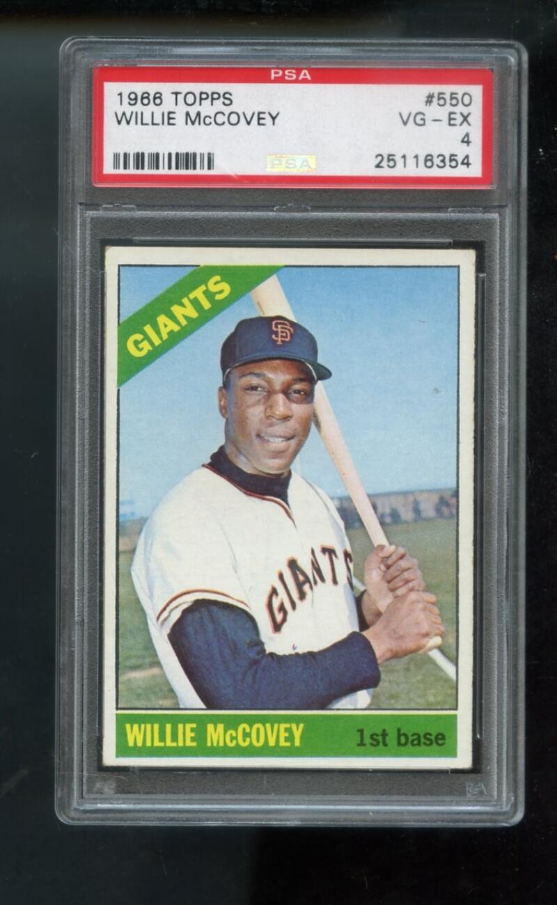 1966 Topps #550 Willie McCovey PSA 4 Graded Baseball Card San Francisco Giants