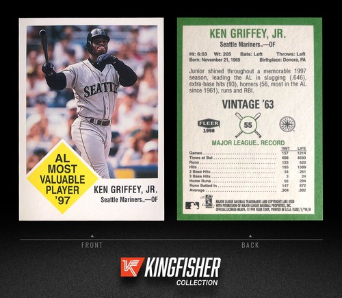 Ken Griffey Jr. #55 1998 Fleer Vintage 63 card