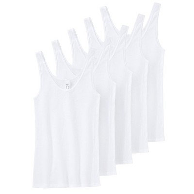 SPEIDEL Damen Unterhemden NELLY breite Träger Rundhals Baumwolle weich 5er Pack