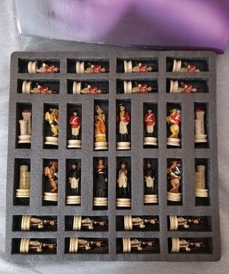 THE CHESSMAN 5044L (LARGE) Napoleon vs Wellington 4.75 inch King. 3.75 inch Pawn