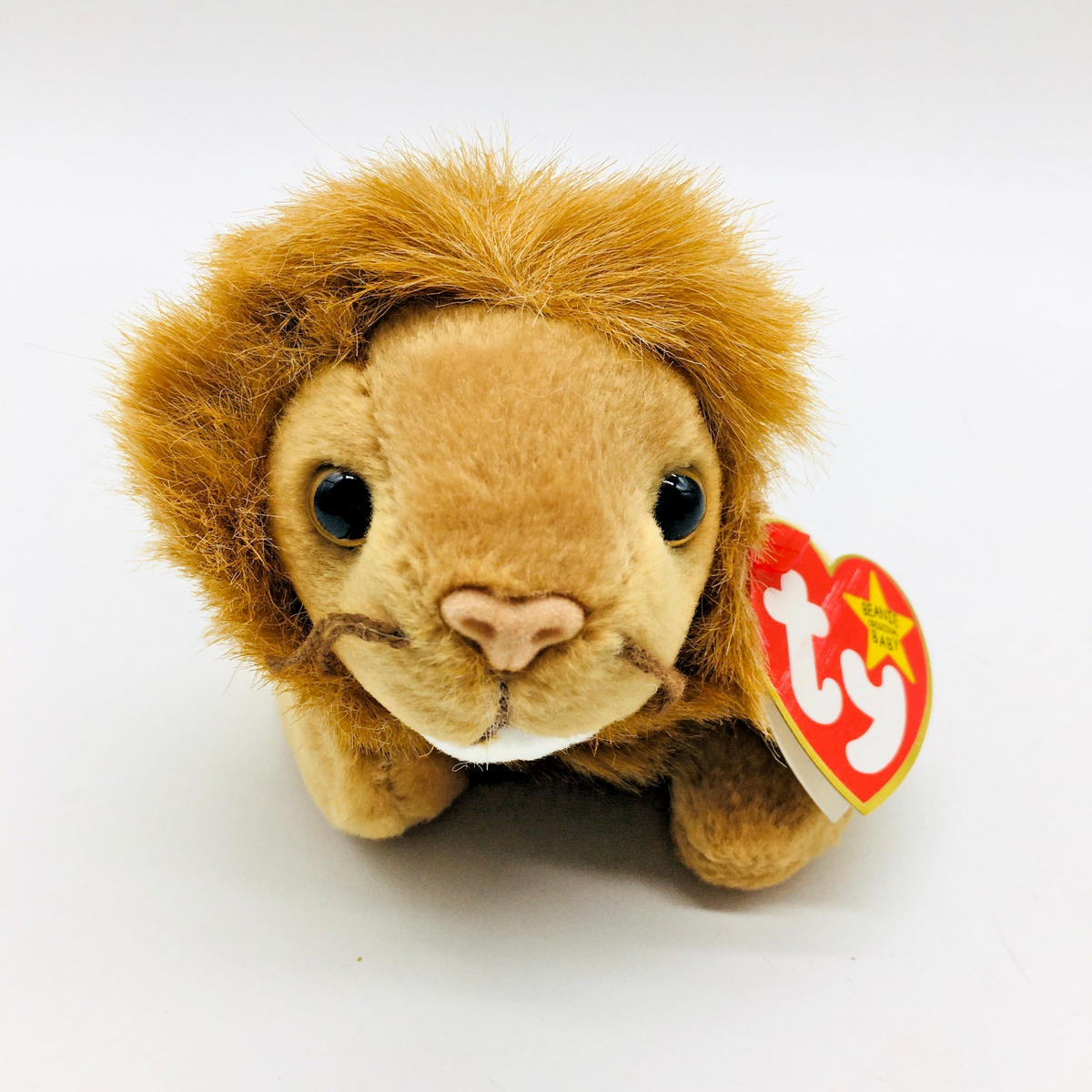Ty Beanie Baby Roary - MWMT (Cat Lion 1996) Brown Pink Nose Free