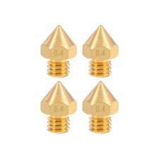 0.4mm 3D Printer Nozzle M6 Thread MK8 1.75mm Brass Printing 4pcs