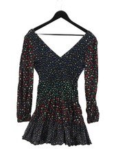 RIXO A-Line Midi Dress S in Black