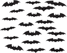 Bat Silhouettes Black Cutouts Haunted House Halloween Party Hanging Decoration