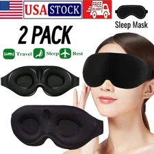 ~2PACK Sleep Eye Mask for Men Women, 3D Contoured Cup Sleeping Mask & Blindfold~