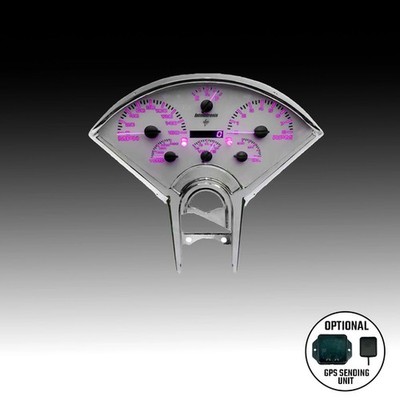 Intellitronix Purple LED Analog Gauge / GPS Sending Unit For 55-56 Chevy Bel Air