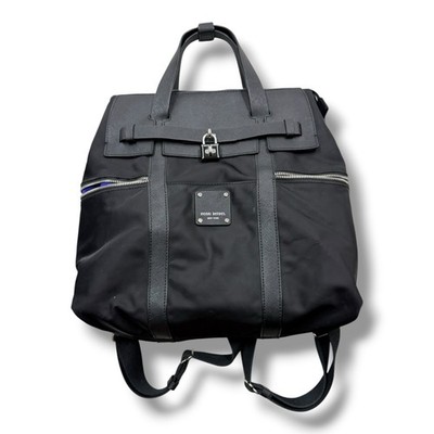 HENRI BENDEL Jetsetter Black Nylon Convertible Backpack/ Crossbody Bag Henri Bendel Jetsetter Convertible Black Leather/Nylon  main image 3