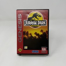 SEGA Jurassic Park (Sega Genesis) Game w/ Manual, Clamshell Case CIB Tested! 