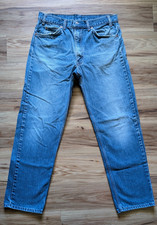Vtg Levis 505 Orange Tab Jeans Made in USA 32x29 Distressed Medium Wash 80s 90s