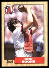 Bob Boone 1987 Topps #166 California Angels MLB READ FREE SHIPPING AutographDen