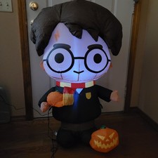 GEMMY Harry Potter 3.2' Halloween Fall Pumpkins Airblown Inflatable with Box