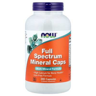 Now Foods Full Spectrum Minerals Caps 240 Capsules GMP Quality Assured,