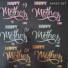 Mother's Day Sentiment Die Cuts for Card Making Topper Embellishment  X6