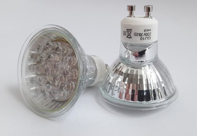 10x GU10 230V 0,3W 55lm ca.4000°K 25°Beam LED Leuchtmittel für Einbaustrahler