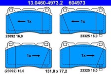 ✅Fits ATE 13.0460-4973.2 Brake Pad Set, disc brake   ⭐UK Seller⭐