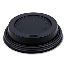 Boardwalk HOTBL8 Plastic Hot Cup Lids for 8 oz. Hot Cups - Black (1000/CT) New
