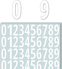 600 Pieces, 2 Inch - Vinyl Number Stickers, Waterproof Stick on Numbers Labels -