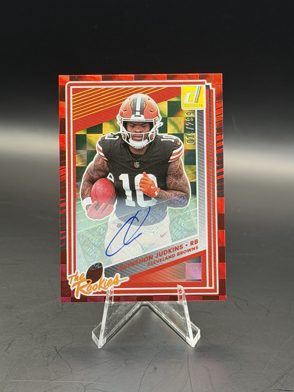 2025 Donruss Quinshon Judkins The Rookies Auto /299 Browns RC🔥 Great Centering