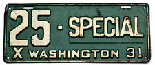 1931 Washington Good Roads Campaign License Plate