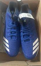 New Adidas Mens Icon Bounce Mid Metal Baseball Cleats Blue CG5177 Size 13.5