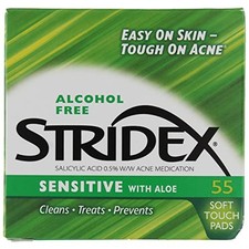 Stridex Daily Care Acne Pads Aloe Sensitive Skin 55ct
