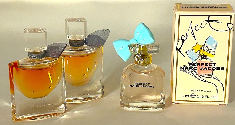 Perfume Marc Jacobs Perfect EDP Mini .16 OZ con caja + 2 La Vie est belle Mini a granel Foto 2 de 2
