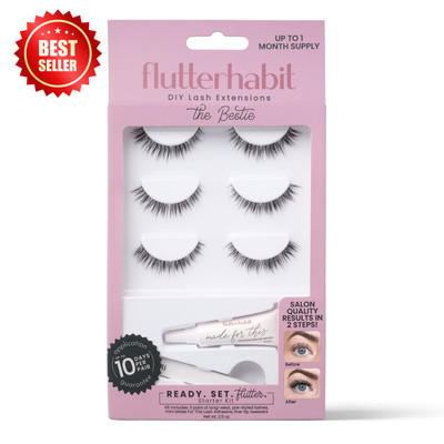 Bestie Ready Set Starter Kit, DIY Eyelash Extensions, Lash Clusters for Women, P
