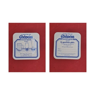 Edelweiss blaue Schrift Brauerei Bierdeckel Bier