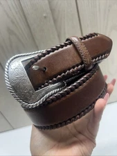 Men’s Nocona Belt Co. Genuine Leather Brown #N2475802 Size 38 EUC