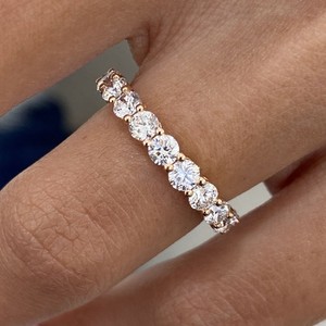 2.4ct TCW Band Ring Rose Gold 14K Lab-Grown Diamond F/VS GGL