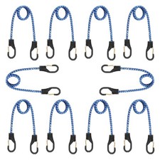 Pack of 10 Waterproof Rubber Cords Featuring Hook for Outdoor Camping