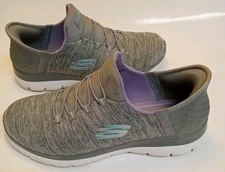 Skechers Women Size 8 Shoes SLIP INS SUMMITS Hands Free Wide Fit Used See Images