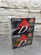 TDK D90 Cassette Tapes 12 Pack Vintage 90s High Output IECI/Type I Sealed