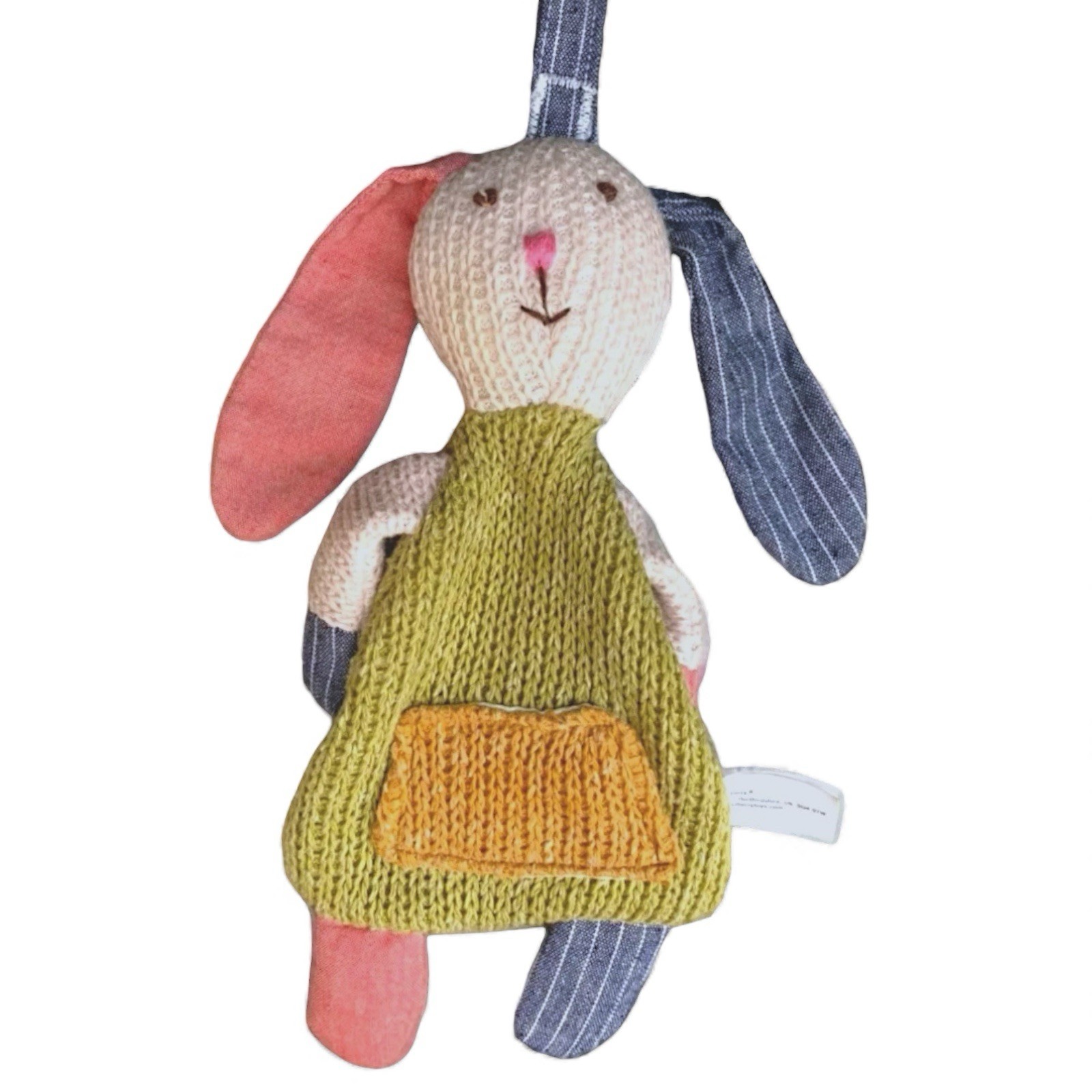 RABBIT Wilberry Knitted Rabbit Babies Hanging Soft Comforter Hug Toy 31 cm VGC