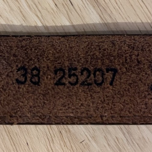 Leegin Herren Gürtel Echtleder braun mit goldfarbener Schnalle Gr. 38 Made in USA - Bild 7 von 9