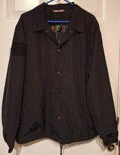 5.11 Tactical Series Jacket Mens XL Softshell Lined Snap Up Windbreaker Black