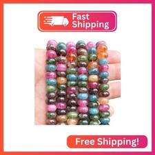 Songxi 5x8mm Dark Tourmaline Rondelle Beads, 75PCS Spacer Round Loose Abacus Bea
