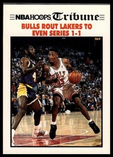 1991-92 Hoops #539 Bulls Rout Lakers To Even Series 1-1