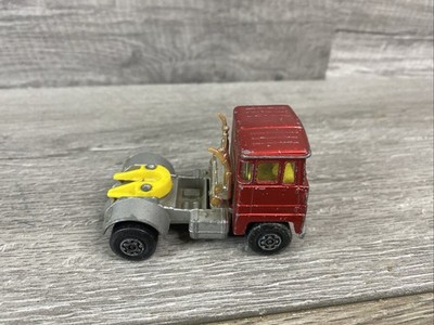 Vintage Matchbox red Scammell Tractor Crusader 1973 Made in England  3'' long