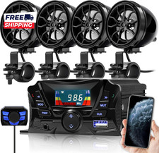 Motorcycle Speakers Bluetooth Waterproof Speakers and Amplifier Audio Sound Syst