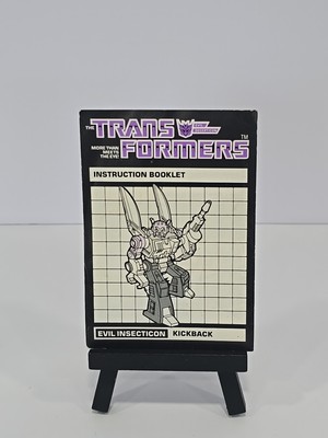 1984 KICKBACK Transformers G1 Instruction Manual Booklet Vintage Hasbro 