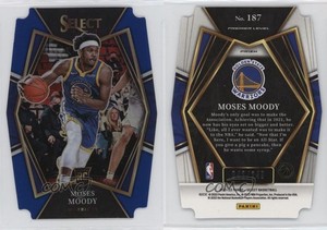 2021 Panini Select Premier Level Blue Prizm Die-Cut /249 Moses Moody Rookie RC