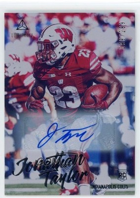2020 Panini Luminance Rookies Auto /299 Jonathan Taylor #114 Rookie Auto RC f7a
