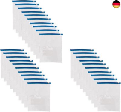 Zip Beutel 3l, wiederverwendbare Gefrierbeutel Zipper, 30 Stück, 