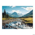 Oriental Trading Co Backdrop 8ft x 6ft Great North VBS River Photo Booth Banner