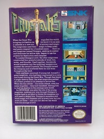 Nintendo NES Game - Crystalis (1990 SNK) &ndash; Complete in Box with Manual