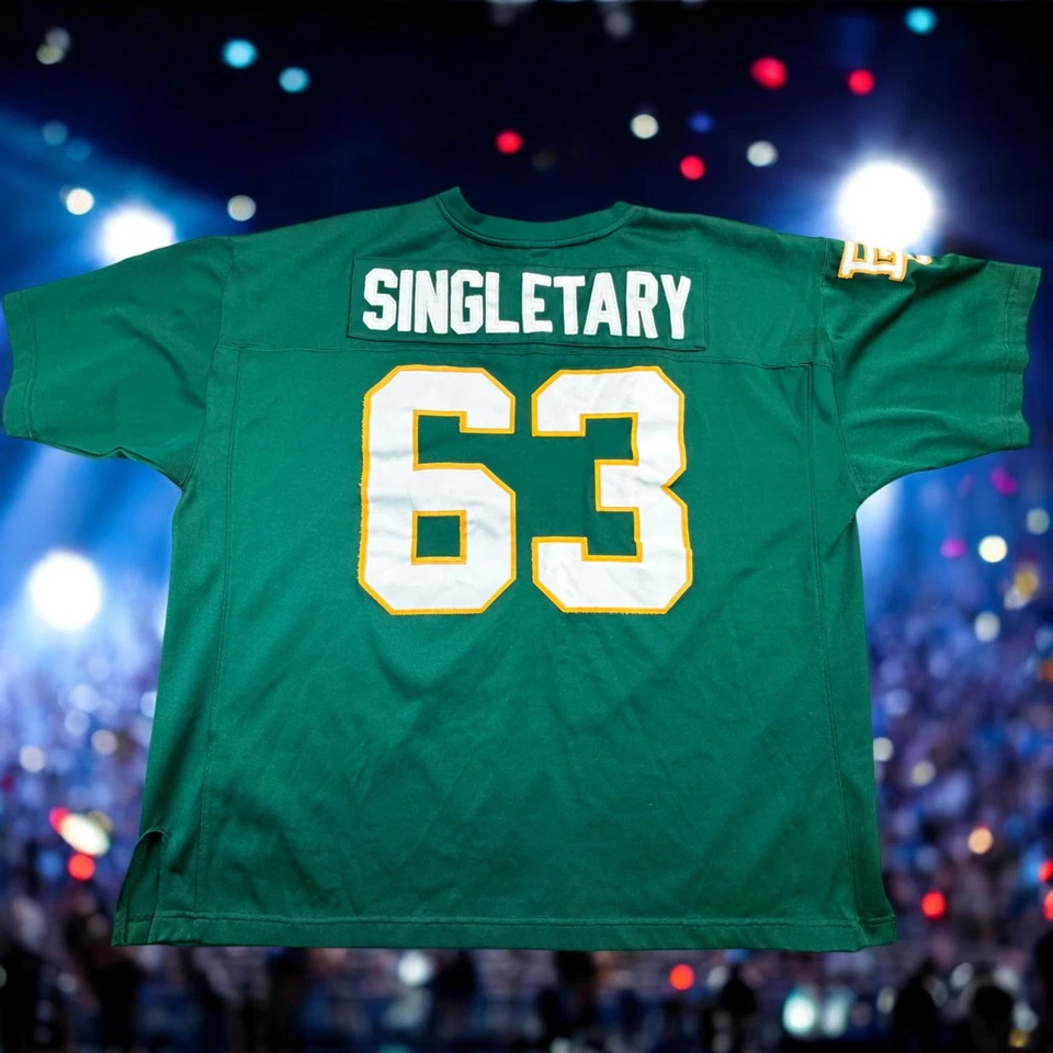 Camiseta Adidas True School Mike Singletary Baylor Verde Talla Para Hombre 2XL De Colección Años 2000 Foto 3 de 4