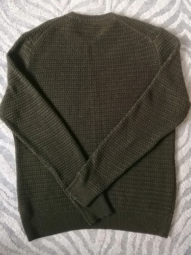 Ted Baker Herren Rundhals Strickpullover XXL (Größe 6) 50% Wolle Khaki Grün - Bild 6 von 9